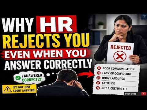 Why HR Rejects You Even When You Answer Correctly | Interview Mistakes That Get You Rejected