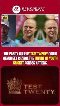 The Parity Rule by Test Twenty could genuinely change the future of youth cricket across nations.
