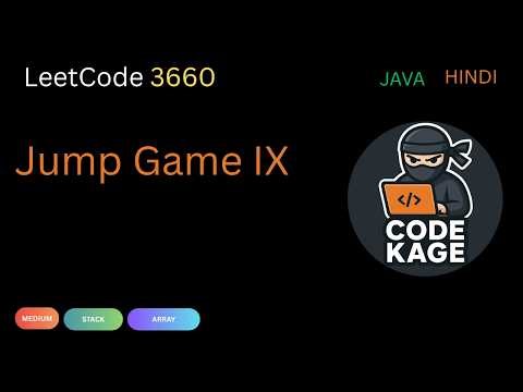LeetCode 3660 |Jump Game IX | Stack | Java | Hindi