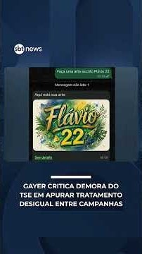 Gayer critica demora do TSE em apurar tratamento desigual entre campanhas | #newsmanha