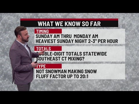 How much snow will Connecticut get this weekend?