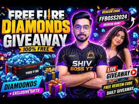 🔴 💎 DIAMONDS RAIN IN FREE FIRE 😳 | LIVE GIVEAWAY + REDEEM CODE 🎁#freefire #shorts #shortslive
