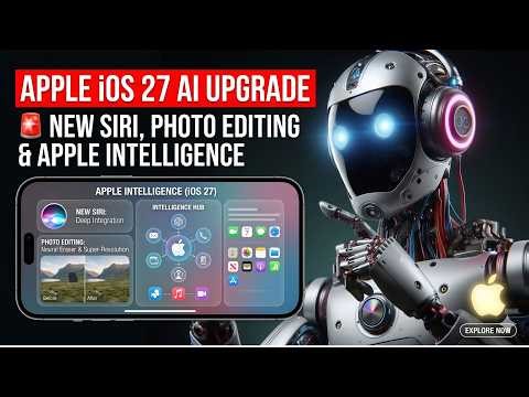 Apple iOS 27 AI Upgrade 🚨 New Siri, Photo Editing Tools & Apple Intelligence Explained