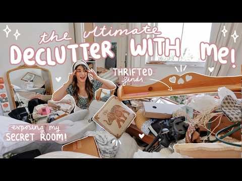 HOME DECLUTTER + ORGANIZATION! *entire thrift collection and closet tour!*