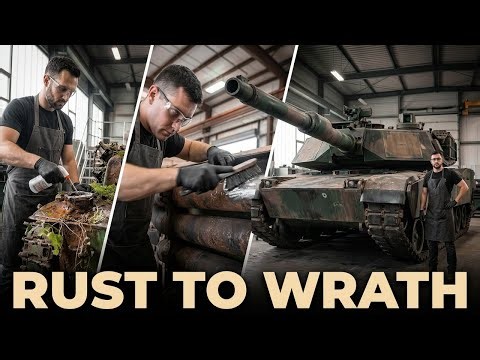 ASMR Tank Restoration Abandoned Military Vehicle Rust Removal Complete Rebuild