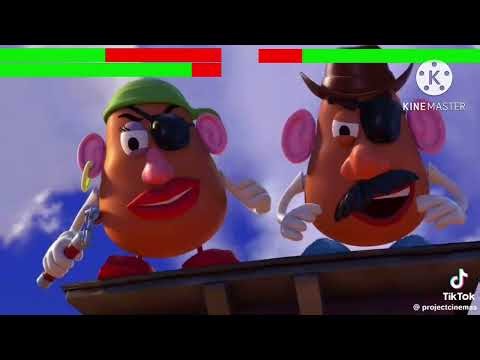 Toy Story 3 Mini-Movie (2010) Bloopers with healthbars 