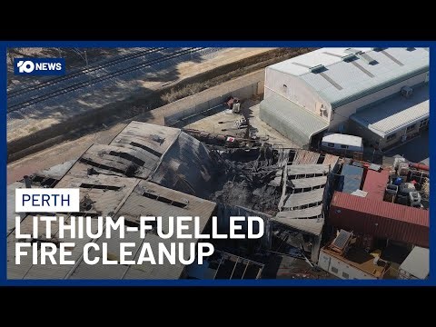 Cleanup Begins After Lithium-Fuelled Fire At Perth Battery Recycling Facility | 10 News
