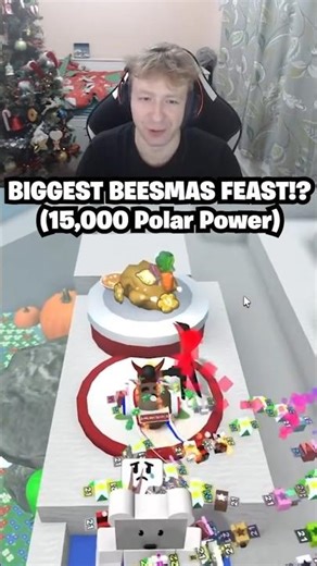 BIGGEST BEESMAS FEAST! GIVES SO MANY MATERIALS! 15000 POLAR POWER WORLD RECORD (Bee Swarm Simulator)