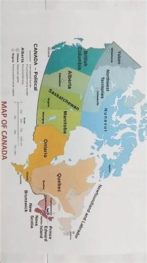 Map of Canada with states and Union territories (GK/GS)