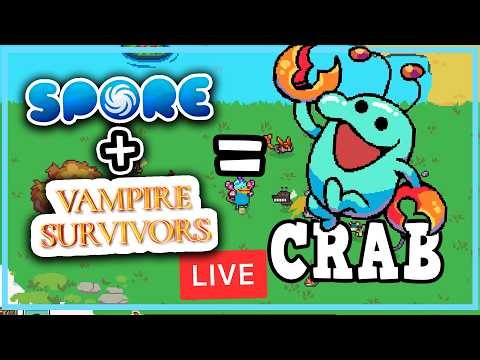 Spore + Vampire Survivors = Everything Is Crab - Your Newest Indie Gaming Addiction #live #ad