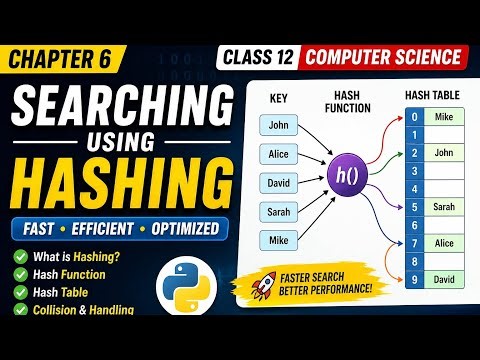 Searching using Hashing | Grade 12 Computer Science Chapter 6 | Easy Explanation with Example