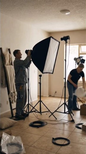 Empty Room to Studio Setup 🔥 | Softbox Lighting Transformation | Budget Studio Setup#shorts