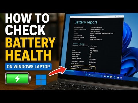 How to Check Battery Health on a Windows Laptop (Step-by-Step)