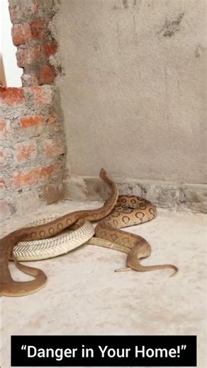 Stay Safe! Russell’s Viper and Cobra in the House ⚠️ #snake #wildliferescue #cobra