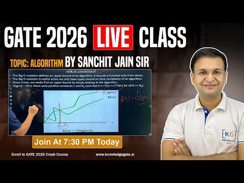 Floyd–Warshall Algorithm 🔁 | GATE 2026 🎓 – Algorithms by Sanchit Sir ✨ | KG LIVE 🔴📺 @ 7:30 PM ⏰🔥