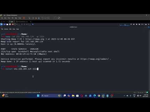 How to exploit port 1524 || Metasploitable exploit port 1524