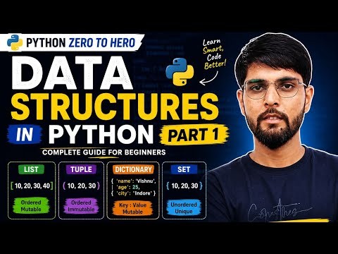 Data Structures in Python (Part 1) | Complete Beginner Guide | Python Zero to Hero