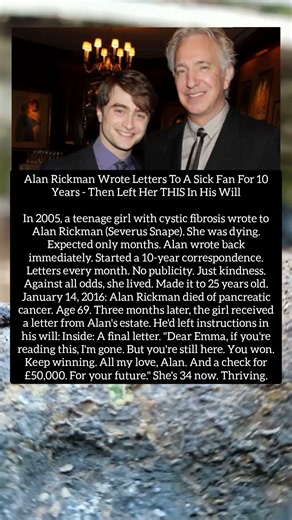 January 14, 2016: Alan Rickman died of pancreatic cancer