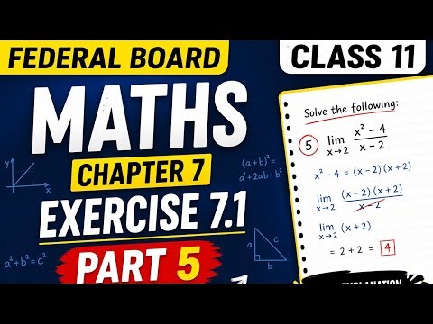 Federal board class 11 exercise 7.1 part 5