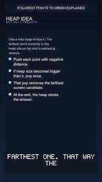 LeetCode 973 | K Closest Points to Origin | O(n log k) Heap Approach #coding #programming #python