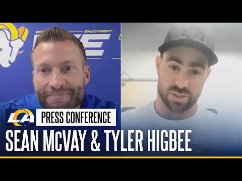 Sean McVay & Tyler Higbee On Matthew Stafford's Leadership, Wild Card Round Prep & Players Returning