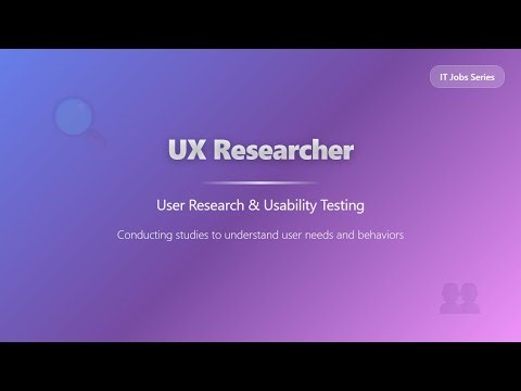 UX Researcher: User Research & Usability Testing Guide