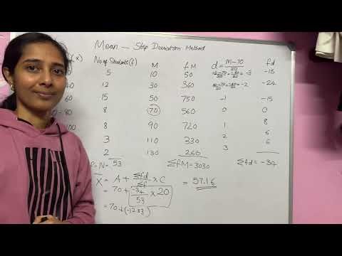 Mean | step deviation method | class 11/1st PUC |economics