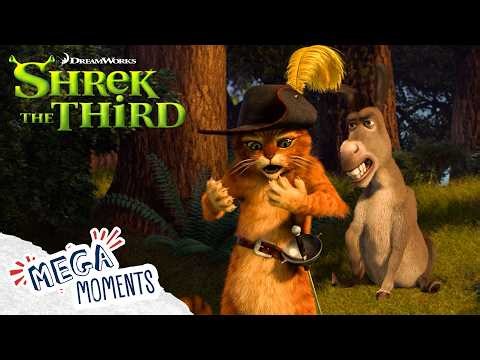 Donkey and Puss Switch Places 🫏🐱 | Shrek the Third | Mega Moments