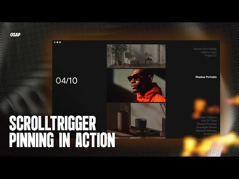 One ScrollTrigger Showcasing Curated Projects One by One (GSAP Tutorial)