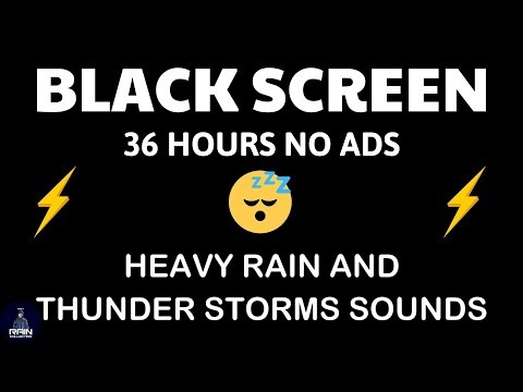 🔴 Heavy Rain and Thunder Sounds for Sleeping - Black Screen | Calm Night Storm Live 24/7
