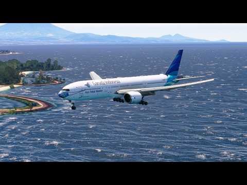 Impossible Landing!!! Amazing View before the Plane Lands at the Airport eps.1053