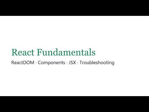 React Fundamentals: ReactDOM, Components & JSX | Code The Dream