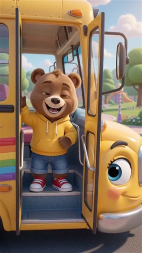 🐻 “Benny Bear and the Magic School Bus” 🚌✨#shorts #cartoon