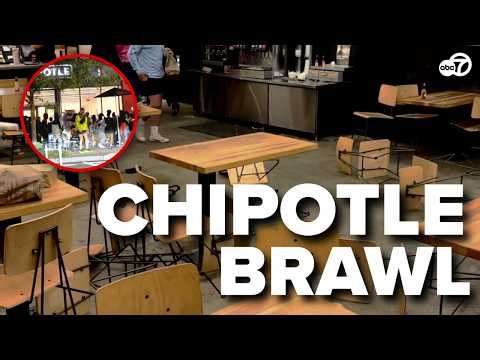 CHAIRS FLY IN NAVY YARD CHIPOTLE BRAWL CAUGHT ON CAMERA