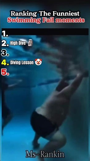 Ranking The Funniest Swimming Fail moments 😂 #shorts #fails #diving #swimmingpool