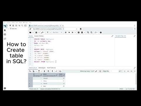 How to create table in SQL ?