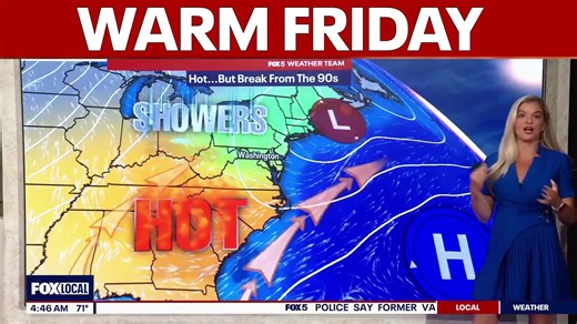 DC weather: Warm Friday with highs near 83 degrees