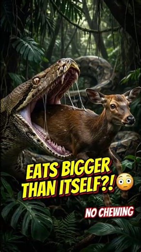 Snake Eats Animal Bigger Than Itself 😳🐍