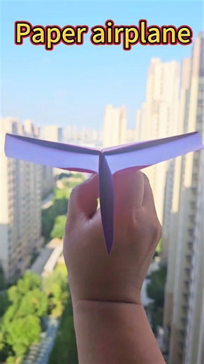 Throw a paper airplane that flies very high and far #paperplane #paperairplane #aeroplane