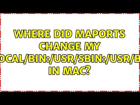 Where did Maports change my $PATH in mac?
