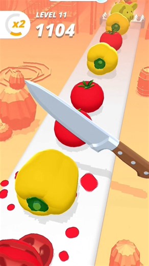 Fruit Ninja Mode ON! 🍊🔪 Perfect Slices Gameplay! #Gaming #Shorts #perfectslices #asmr