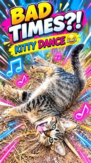😹 Cat Dancing to “Bad Times” 🎵 | Funniest Kitty Dance! #shorts #shortsfeed #kitten #badtimes #pets