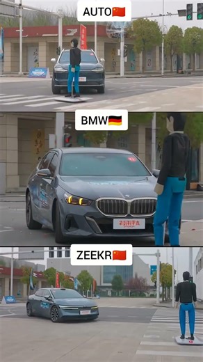 Human in the Road Automatic Braking Test | BMW vs ZEEKR vs AUTO