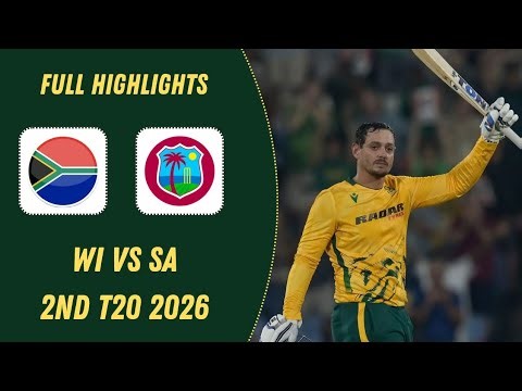 West indies vs South Africa 2nd T20 Highlights 2026 | WI vs SA
