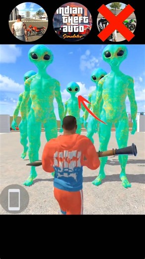 Alien Character Blast Challenge 💥 In Indian Theft Auto Vs IBD3D Vs Gtav5 😱 #short #gaming #gta