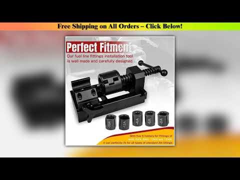 Fuel Line Fittings Installation Tool Kit, Aluminum Alloy Rotary Fuel Hose Connection Bracket For