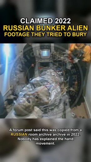 Claimed 2022 Russian bunker alien footage they tried to bury A forum post said this was copied from a Russian room archive archive in 2022. Nobody has explained the hand movement. #MidnightMysteriesExplained #AlienTape #LeakedFootage #ArchiveFootage #Paranormal