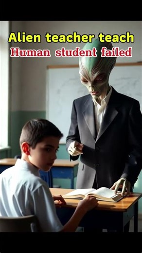 Alien teacher and human students #shorts #shortvideo