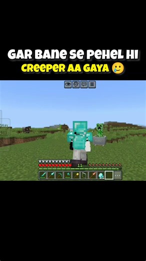 Before I Finished My House… A Creeper Blew It Up! 💣😂 | Minecraft Funny Reel