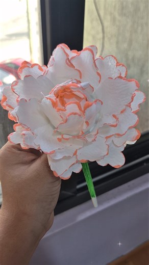 Napkin Flower # 🌸 Flower making with paper| Carnation Flower l Paper Rose #diy #craft #shorts
